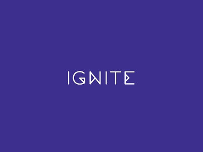 Ignite branding forward identity lettering logotype minimal type typography