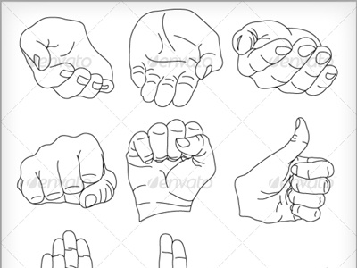 9 Vector Hands Illustrations