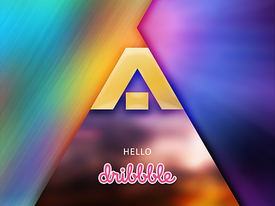 Hello Dribbble! abstract debut first shot