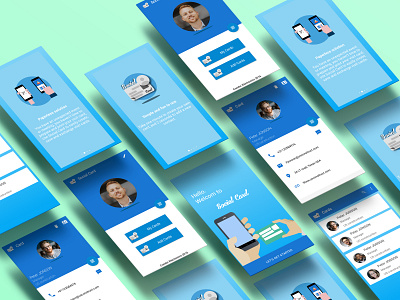 Social Card App app design illustration illustrator photoshop ui ux