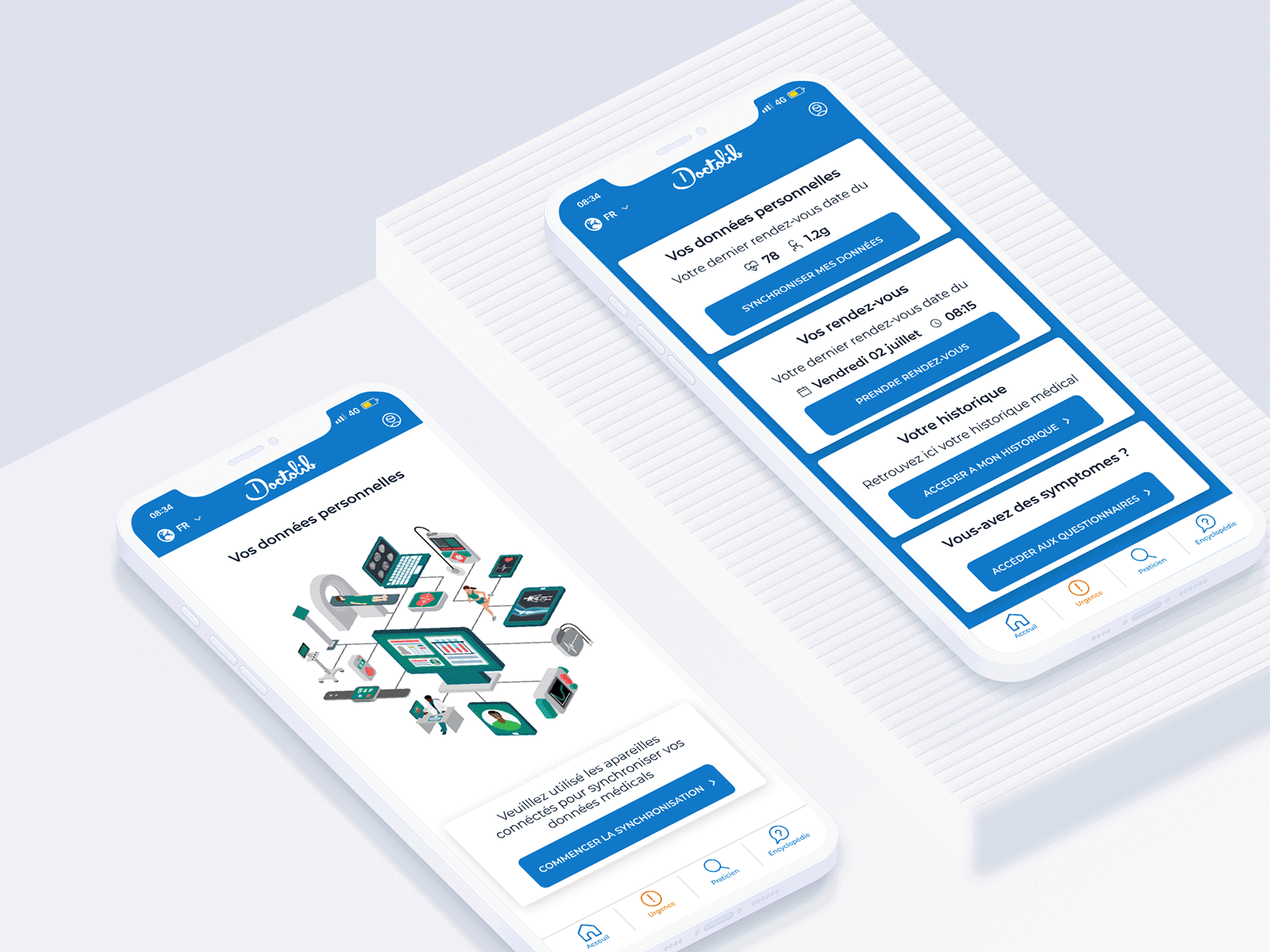 Doctolib emergency appointment feature app design graphic design smartphone ui use