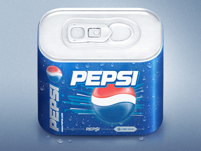 Pepsi icon app blue button design drink icon idea ios ipad iphone pepsi rounded