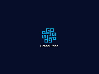 Grand Print brand branding design icon logo mark vector