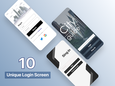 10 Unique Login Screen Design