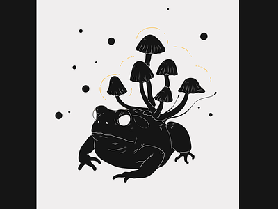 A Toad of Fun dark art design drawing graphic design illustration illustrations illustrator line art minimalist tattoo
