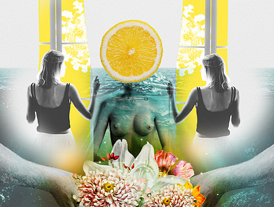 Limon fragmented collage digital design digital illustration photomanipulacion photoshop