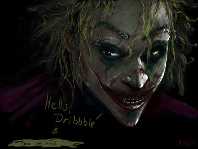 Joker drawing painting sketch