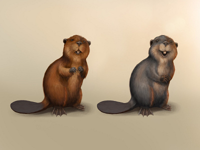 Csob - Beaver animal beaver character design digital painting illustration