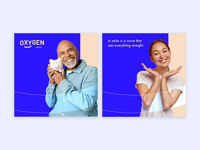 Branding | Oxygen blue branding branding design dental design smile social media