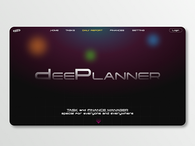 Deep Planner website design finance idea manager planner site ui ux web website