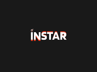 INSTAR★ - Instagram Giveaways for Celeb`s branding celebrity design icon idea insta post instagram logo logotype media red social star vector white word words