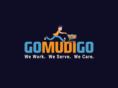 Gomudigo Logo brand indentity branding design corporate branding corporate design corporate identity fruit illustration fruit logo graphic design grocery grocery online grocery store illustration logo logo design vector