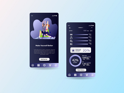 Fitness App Ui app app design fitness fitness app fitness app design fitness app ui gradient graphic design mobile app mobile app design mobile ui ui ui design ux ux ui