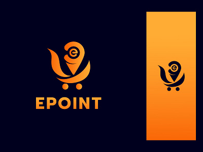 EPoint Logo brand design brand identity branding branding design corporate identity e commerce e commerce app e commerce logo e commerce website e letter ecommerce gradient gradient design graphic design icon icon design logo logo design shopping app shopping cart