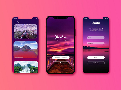 Travel App UI app design app designer app store app ui appdevelopment application design graphic design logo mobile app design travel agency travel app traveling travelling ui ui design