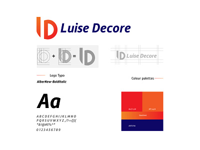 LD LOGO brand design brand identity design branding branding design creative design gradient guideline illustration letter logo lettermark logo typography vector