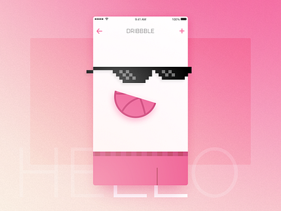 Hi, I'm Debut Shot deal with it debut dribbble first glasses hello illustration ios pants smile thanks ui