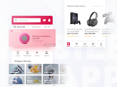 Bukalapak App Homepage