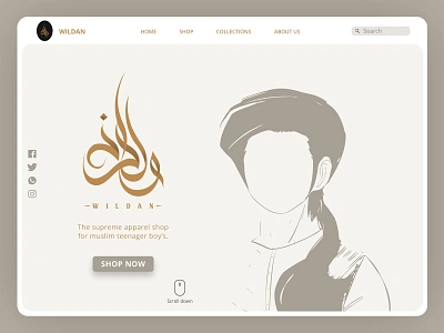 landing page with arabic calligraphy logo 2020 arabic calligraphy logo arabic logo arabic logos branding calligraphy calligraphy logo fashion logo illustration landing page logo ui