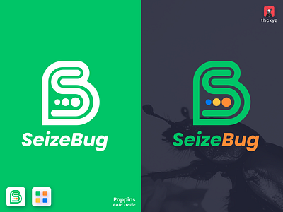 SeizeBug Monogram Logo 2020 2020 trend blue branding design financial green logo logo design minimal simple tranding yellow