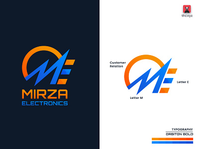M+E Monogram Logo bangladesh blue branding combination logo design financial gradient logo logo design minimal monogram logo orange simple tranding