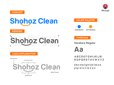 Shohoz Clean logo bangladesh blue branding financial graphic design logo logo design minimal orange simple vector