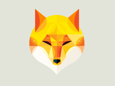 Fox fox geometric illustration zoo