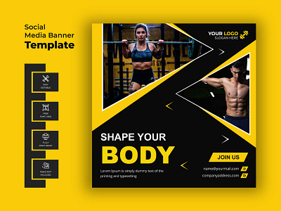 Fitness or Gym Instagram Post Template