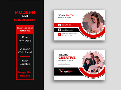 Corporate Business Card Template application business world clean cloud colors commerce corporate data export flexible global green