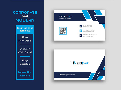 Business Card Template Design blue business business card business cards cheap business cards company corporate creative creative business card modern white