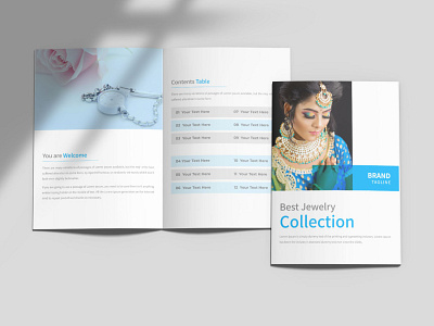 Jewelry Product Business Bi-fold Brochure 16 annual catalog jewelry page spa