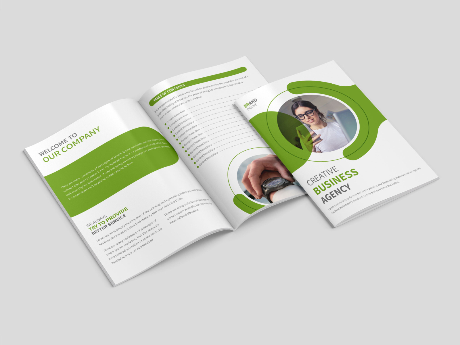 Company Profile Bi-fold Brochure by VectStock on Dribbble