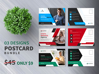 Postcard Bundle 3 Designs branding