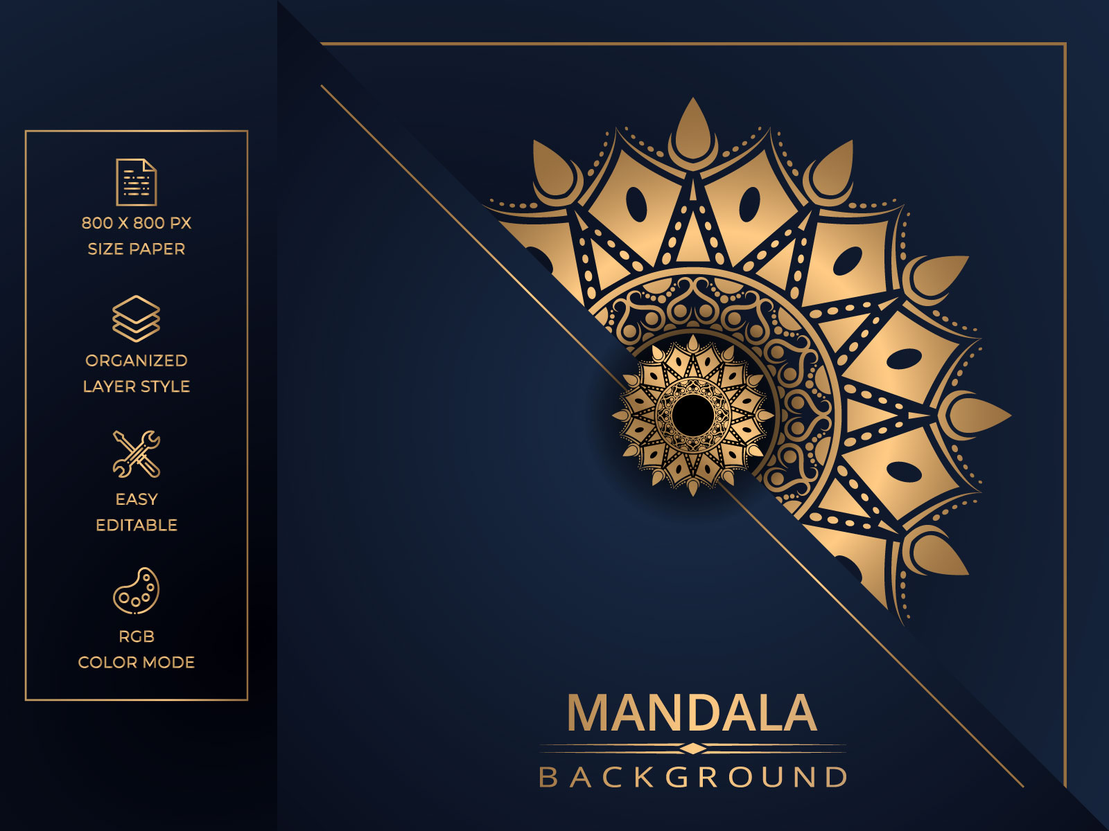 Luxury mandala background with golden arabesque style by VectStock on