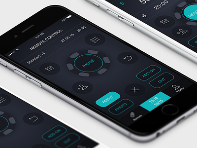 Remote Control app graphic design interface ios iphone mobile ui ux