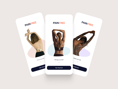 PainFree App Welcome Page app ui ux