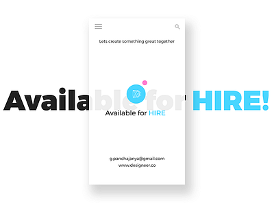 Open for opportunities availableforhire cheers contract design forhire freelance job minimal userexperience visualdesign work