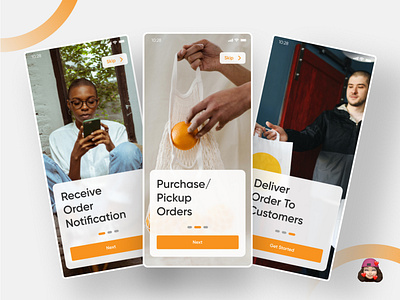 Onboarding Screen app grocery app grocery store mobile app mobile interface onboarding onboarding screen onboarding ui