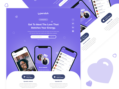 Coming soon page for a dating app app dating dating app dating logo dating website datingapp design web web design webdesign website website design