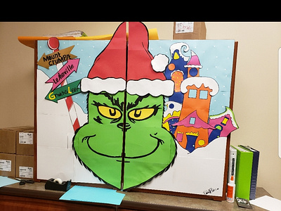 grinch christmas cutout freehand papercraft