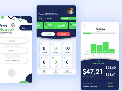 Parking App - Park and Go Ui Design