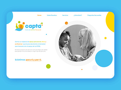 UI design Website CAPTA - psychosocial care center branding branding design uidesign webdesign website