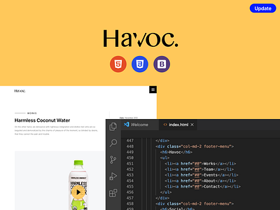 Havoc HTML template is here! agency boostrap bootstrap web templates design design system html layout design template theme ui kit uidesign ux design uxdesign web layouts