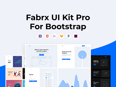 Fabrx UI Kit Pro for Bootstrap is Here! bootstrap bootstrap template bootstrap4 design system html template html5 templates ui ux ui design ui kit webdesign wireframes
