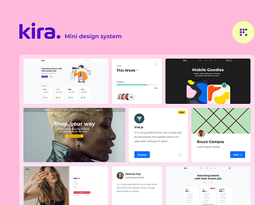 Kira - Mini Design System 🧠 design system design systems layout design layouts ui ui ux ui design ui kit uiux ux design webdesign