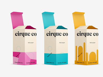 Geometric Retro Inspired Nail Polish Boxes branding graphic design illustration logo packaging vector
