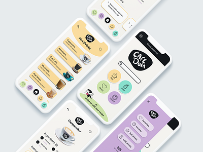 Cafe 'Dola's Drink Recipe Mgmt App | UX Design branding design graphic design illustration logo ux vector
