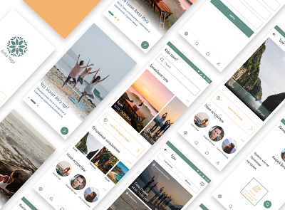 Yoga Tours Application mobile app mobile app design travel app ui yoga app