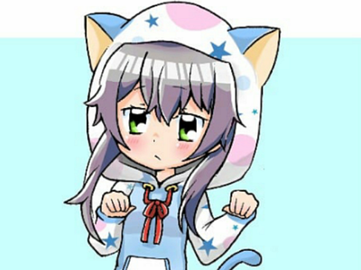 Wearing Cat Ears anime cat cosplay cute fashion girl japan kawaii manga mangaart neko stars