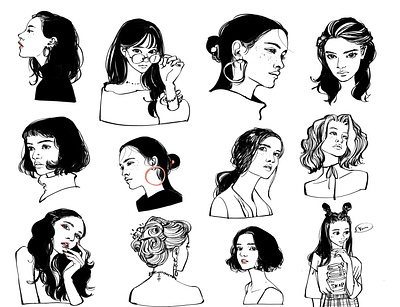 ink study characterdesign comics design graphicnovel illustration ink inking inktober procreate procreate app